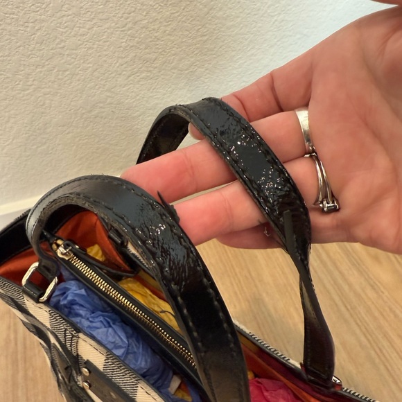 Kate Spade Black and Cream Plaid Satchel - Picture 8 of 14